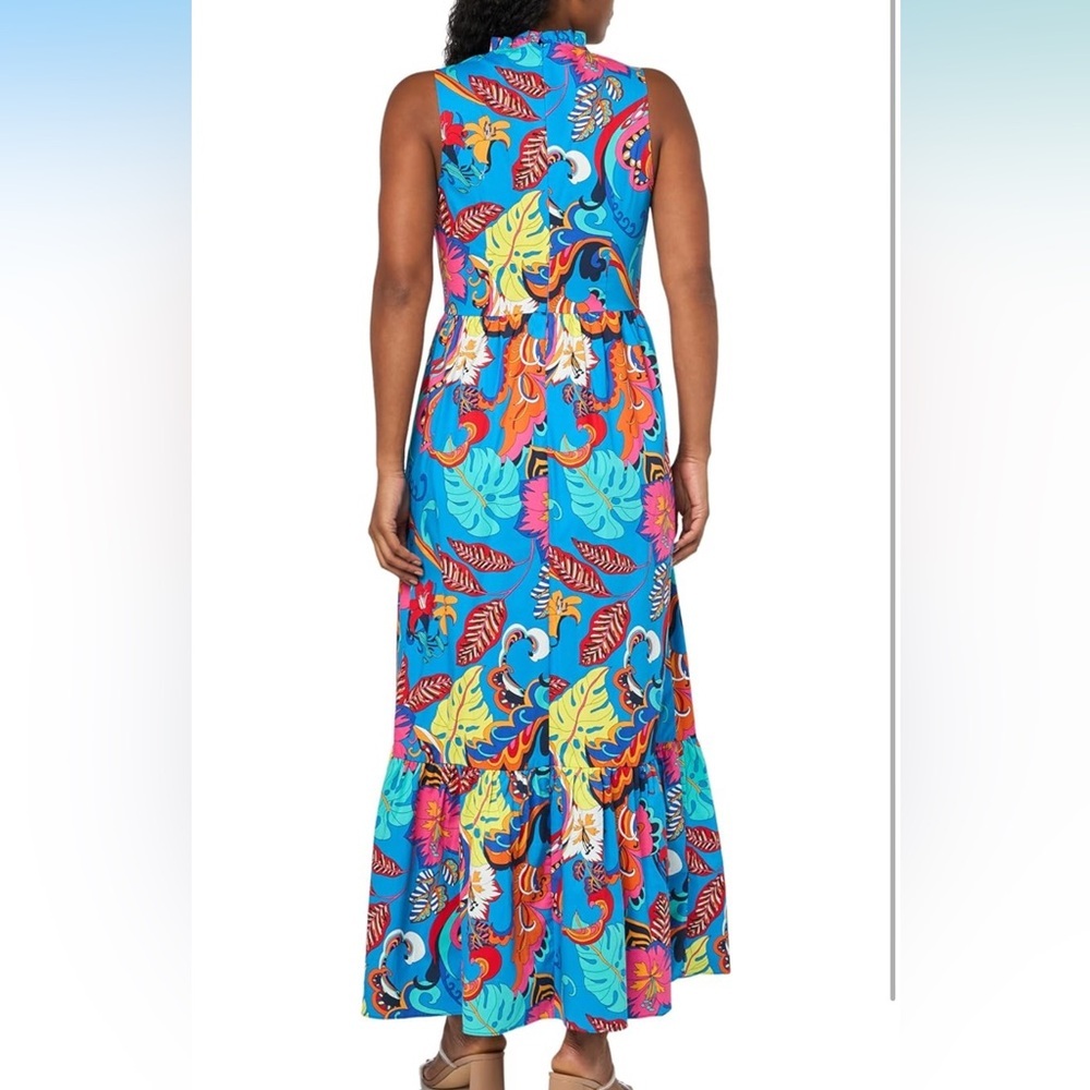 LONDON TIMES | Joelle Maxi Dress Pink Abstract Floral Print | Sz 6 NWT - Picture 6 of 6